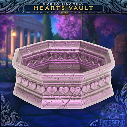 Hearts Vault Dice Rolling Tray